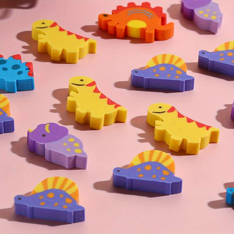 30pcs Colorful Dinosaur Erasers