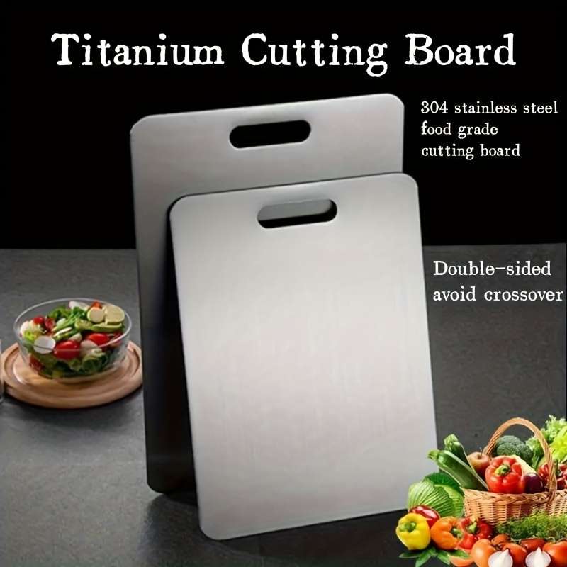 Stainless steel kitchen cutting board double sided