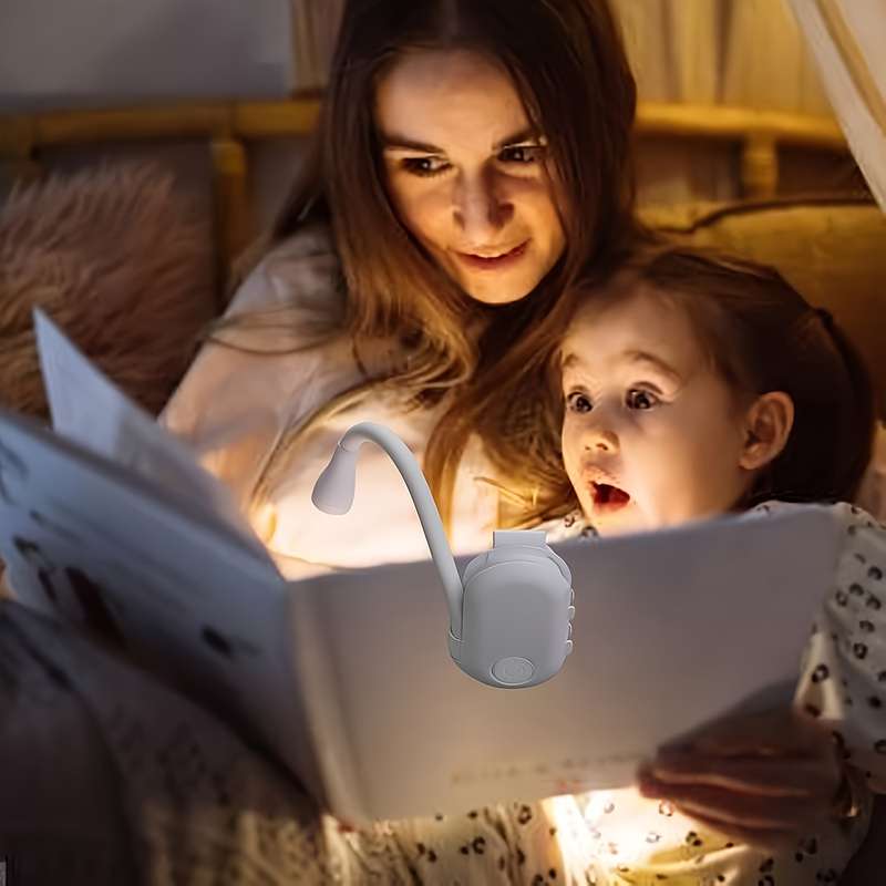Three-Color Mini Portable Clip-On Book Light