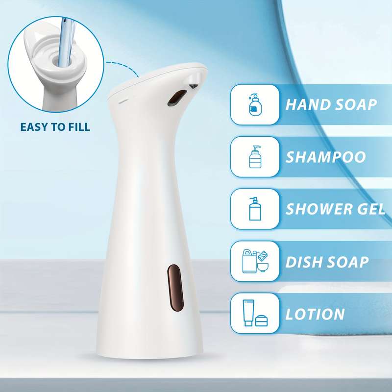 Touchless Automatic Soap Dispenser 6.76 Oz Battery Powered Infrared Sensor