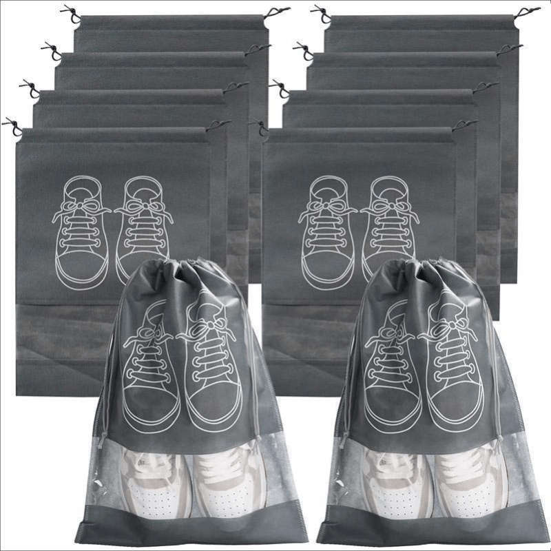 5pcs Dustproof Shoe Bags With Drawstring