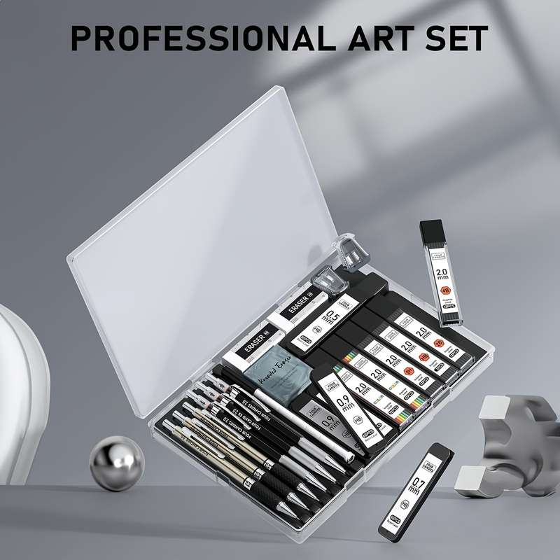 25-Piece Art Set Mechanical Pencils