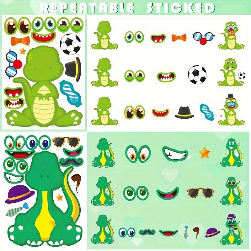 18 dinosaur stickers