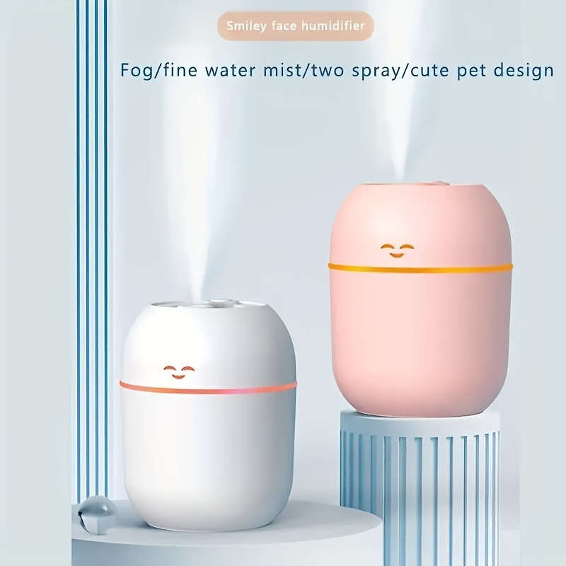 USB Powered Ultrasonic Essential Oil Diffuser 7.44 oz Portable Aromatherapy Humidifier with LED Nig