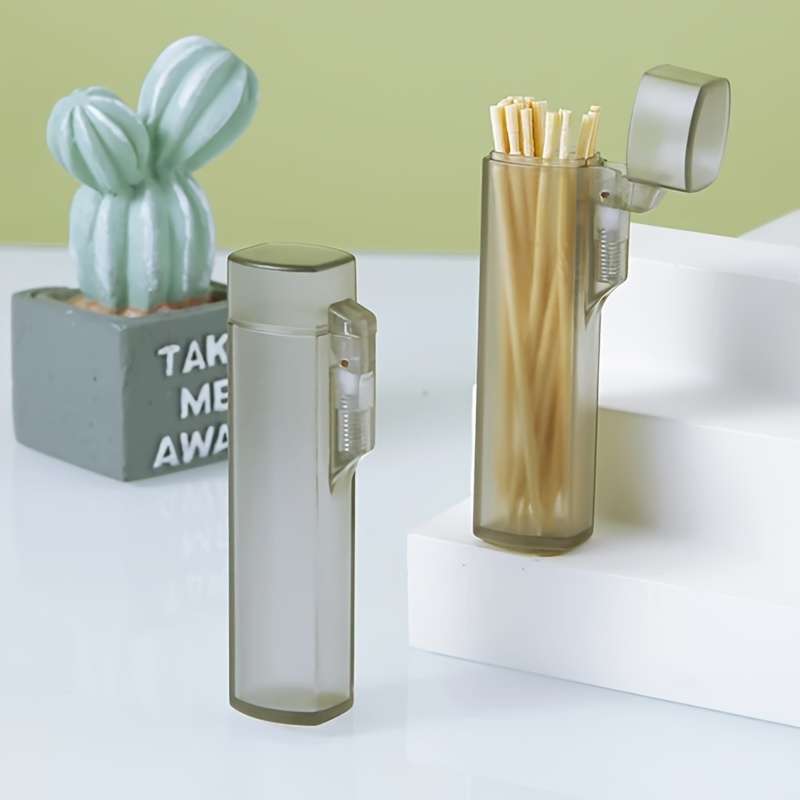 1 clear portable toothpick box