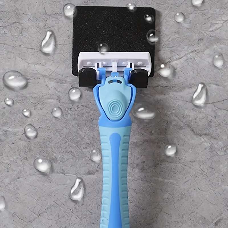 Wall Mounted Razor Holder, Plastic Bathroom Razor Storage Rack, Simple Design Practical Hook