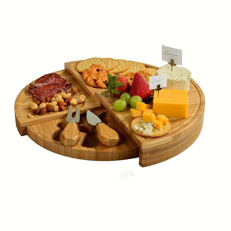 Cheese board set with knife