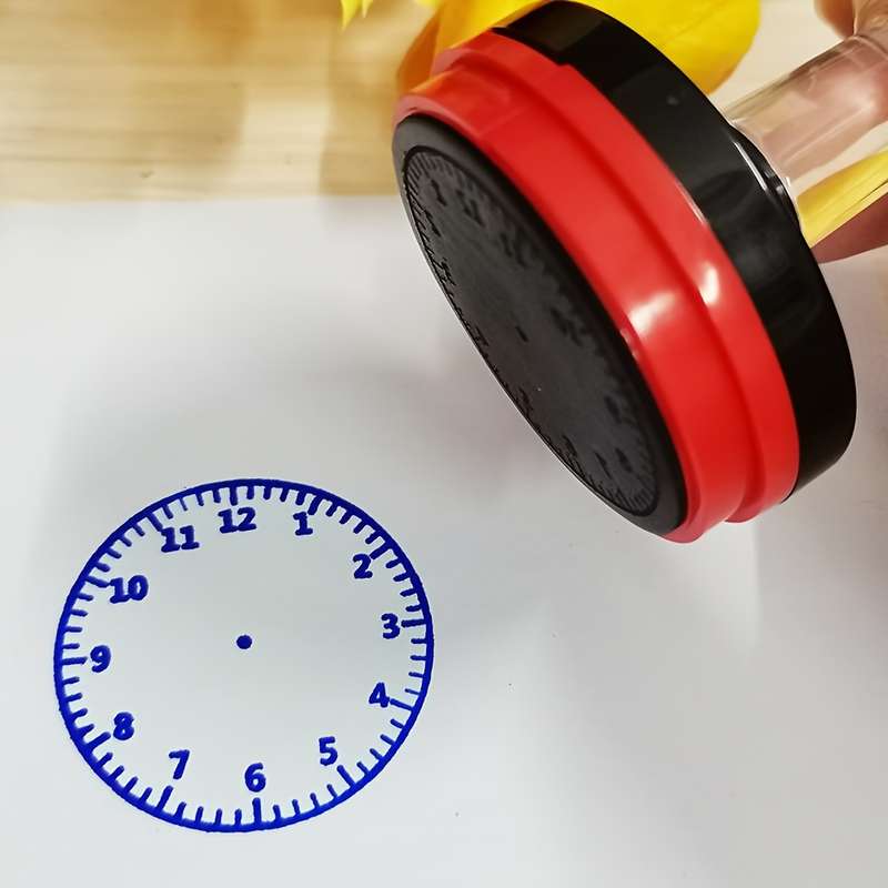 Round Clock Stamp For Teachers