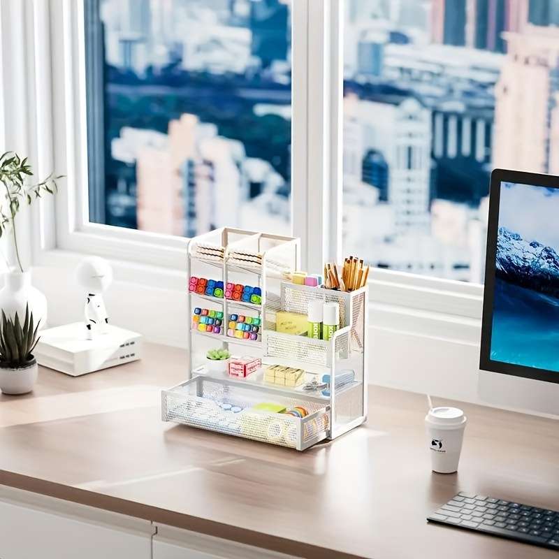 Multifunctional Grid Desktop Storage Drawer