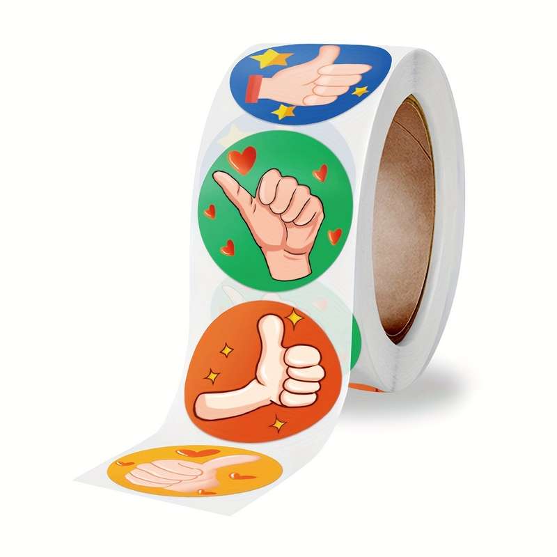500 Glossy Round Paper Stickers