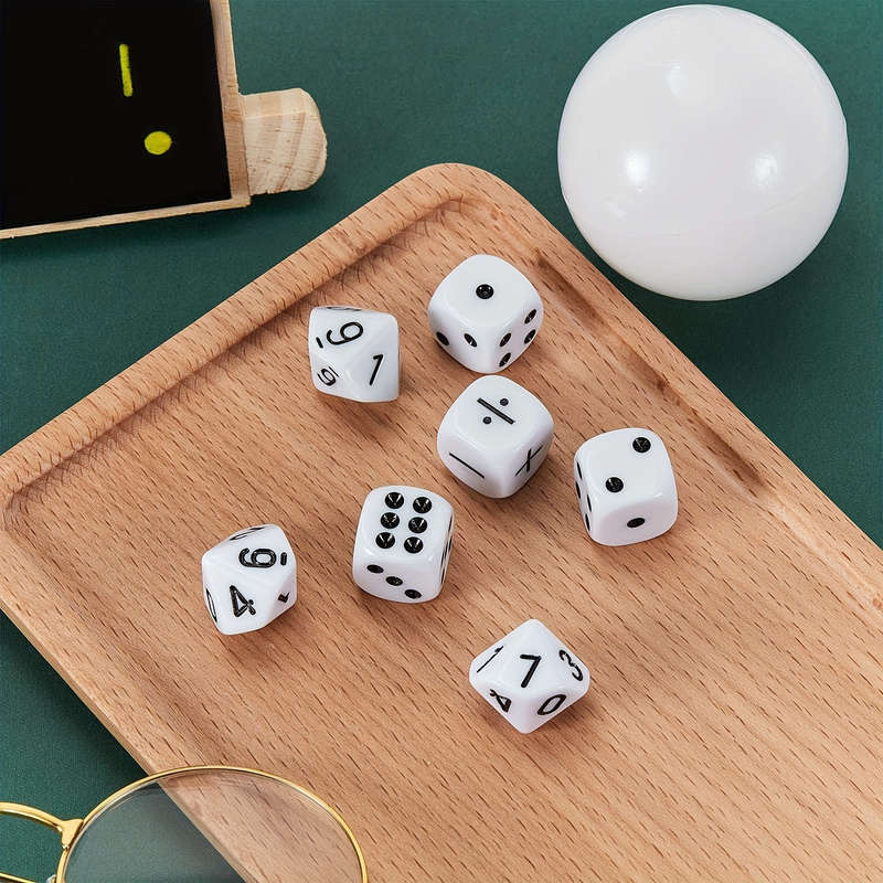 18-Piece Acrylic Math Magic Dice Set