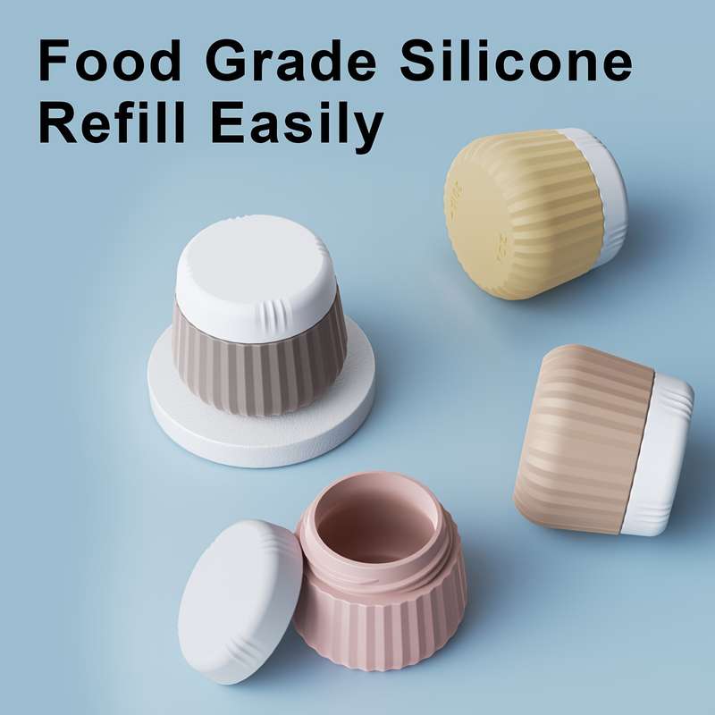4-Pack Silicone Refillable Travel Containers