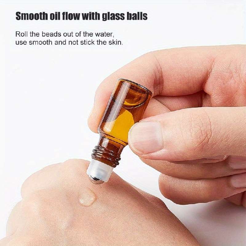 50 Packs Of 3ml Mini Glass Roller Bottles