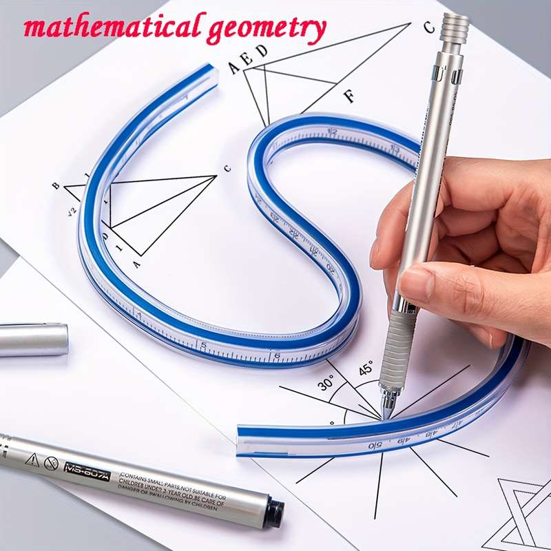 1Pc Curved Snake-Shaped Ruler