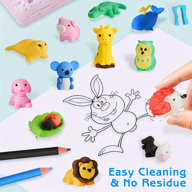 25 Animal Erasers