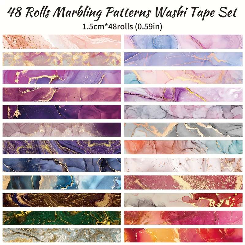 48 Rolls Of Washi Tape Set