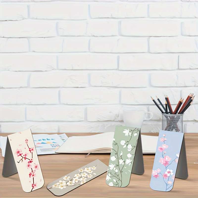 12 Pieces Floral Magnetic Bookmarks