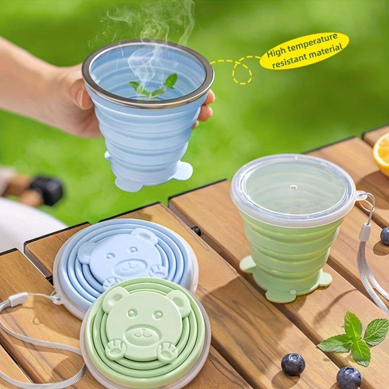 1Pc270ml Portable Outdoor Camping Folding Water Cup