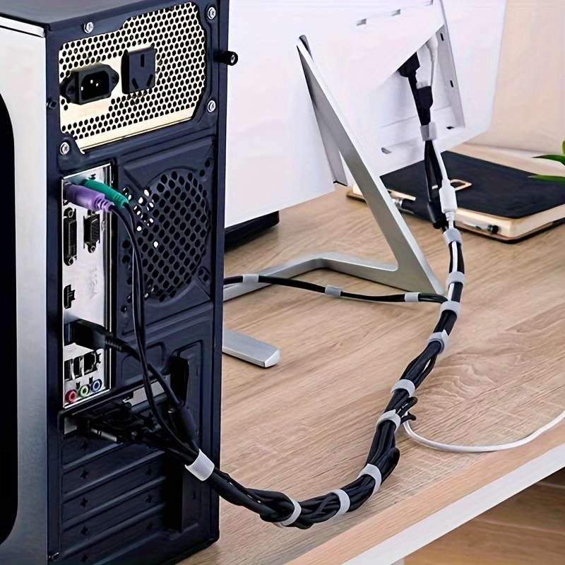 1 Roll Of 1M Multi-Purpose Fastening Tape For Cable Management - Ideal For Computer, Tv Cords And Ho