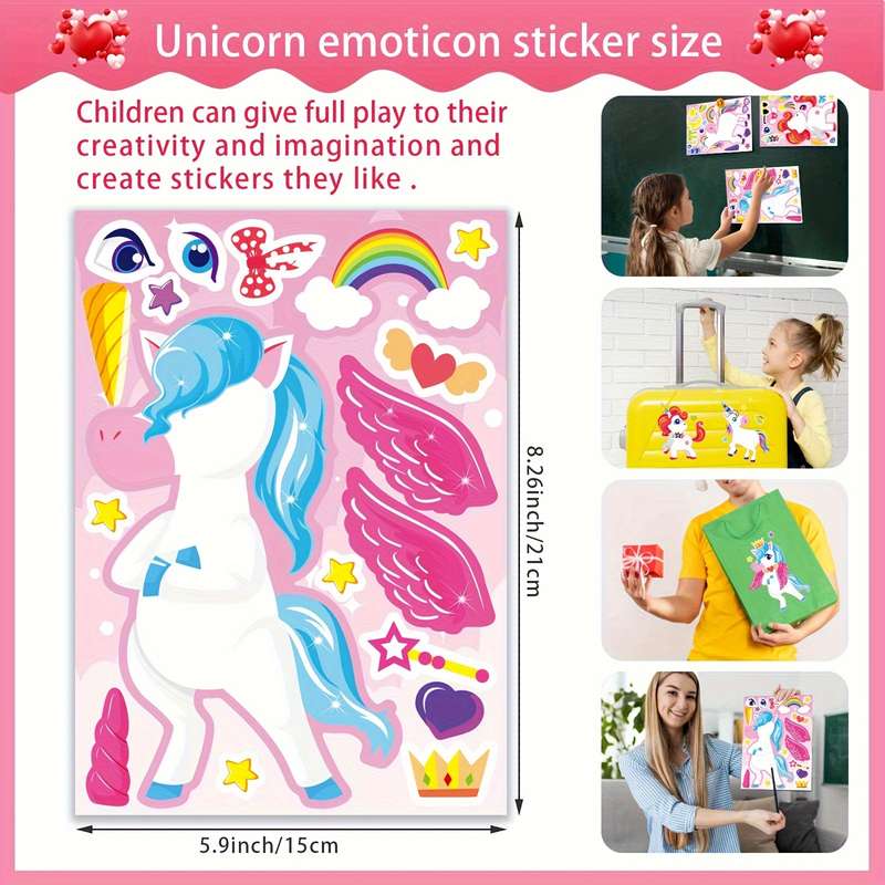 12 Make-Your-Own Unicorn Stickers