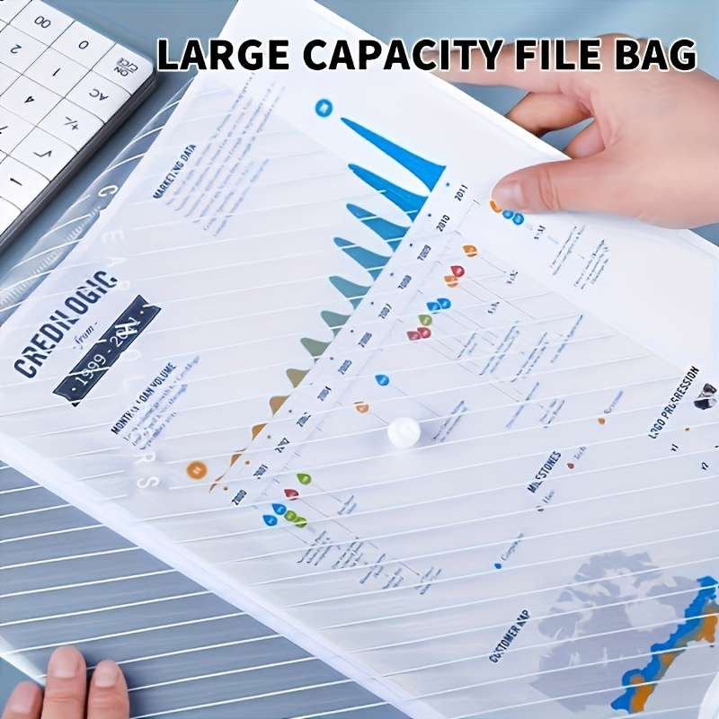10-Pack A4 Transparent Folders