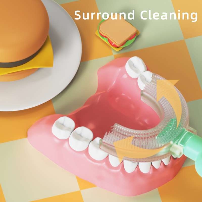 U-Shaped Silicone Cleaning Toothbrush