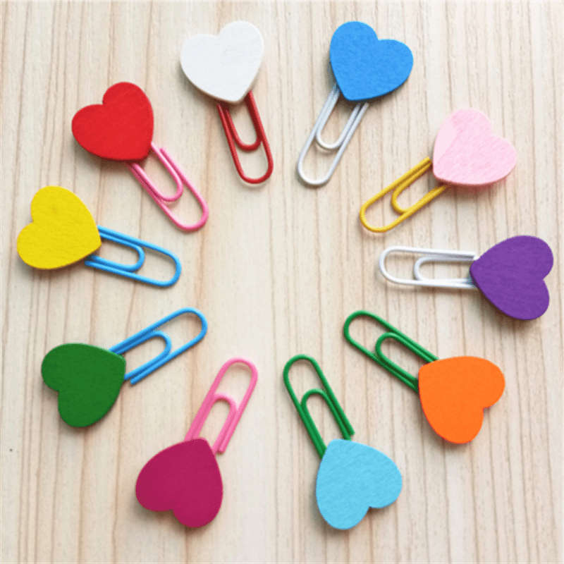 10Pcs Creative Color Paper Clips