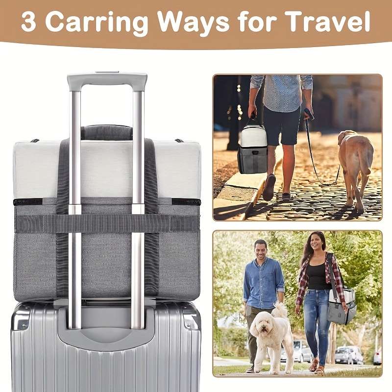 Double Layer Dog Travel Bag, Pet Travel Bag