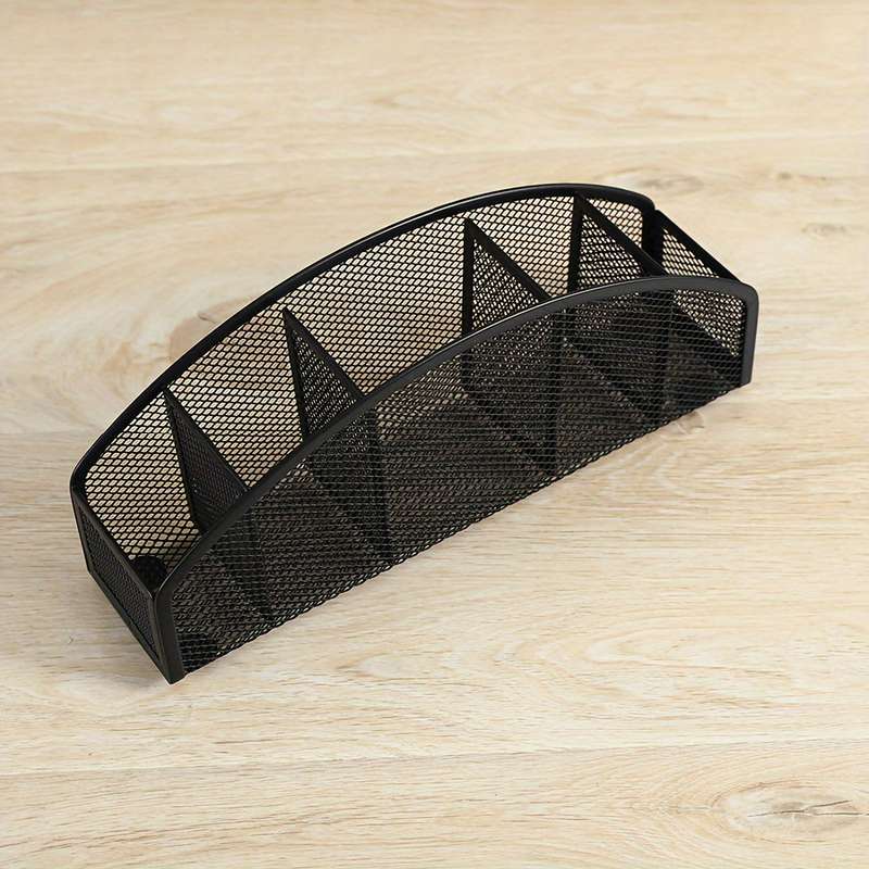 1 Piece Black Metal Pen Holder