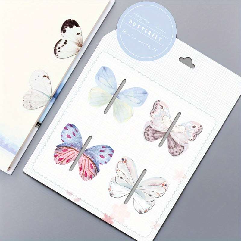 4-Piece Butterfly Magnetic Bookmarks