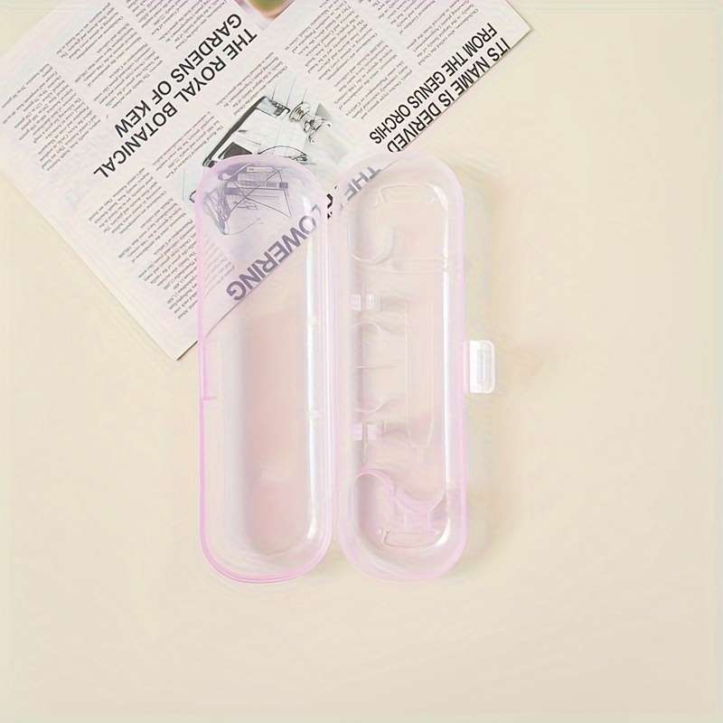 Pink Electric Toothbrush Travel Case - Translucent