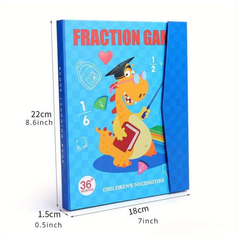 Colorful numerator and denominator puzzle math