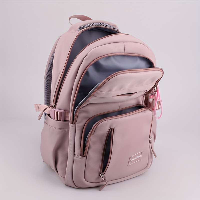 Large Capacity Student Backpack Solid Color