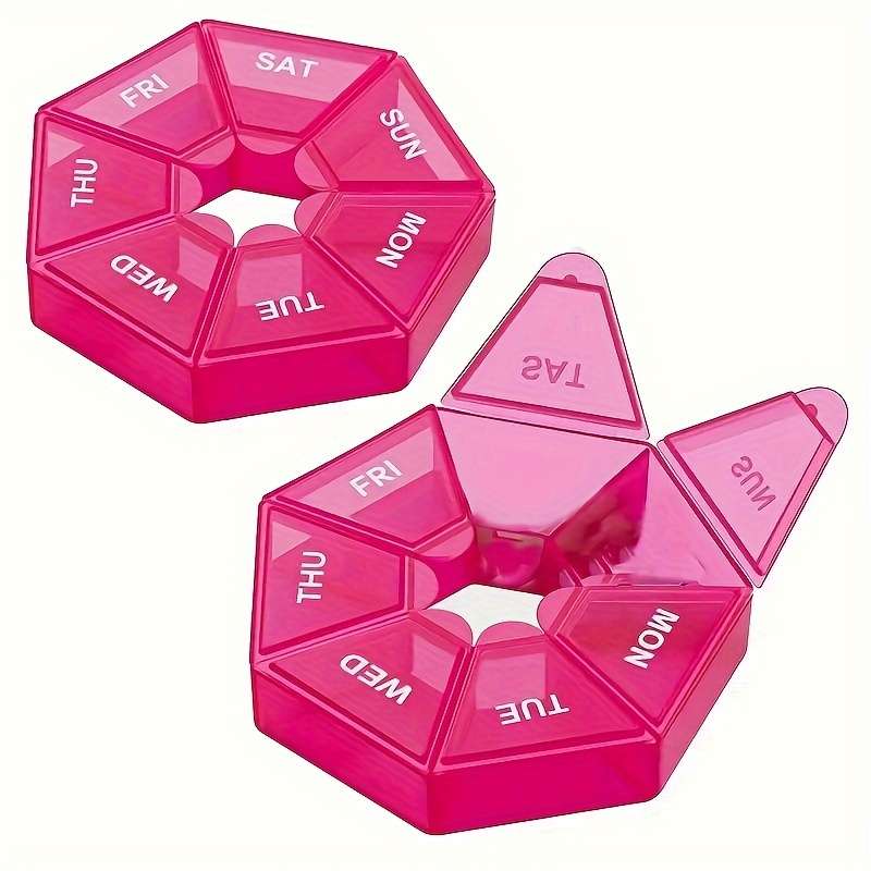7-Day Pill Organizer with Individual Compartments