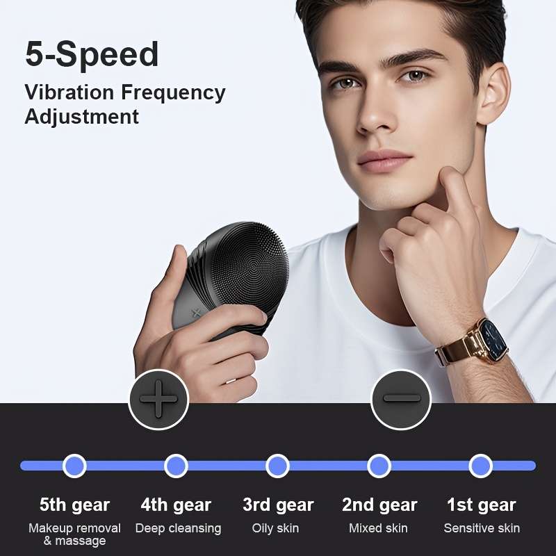 Electric Silicone Facial Cleansing Brush