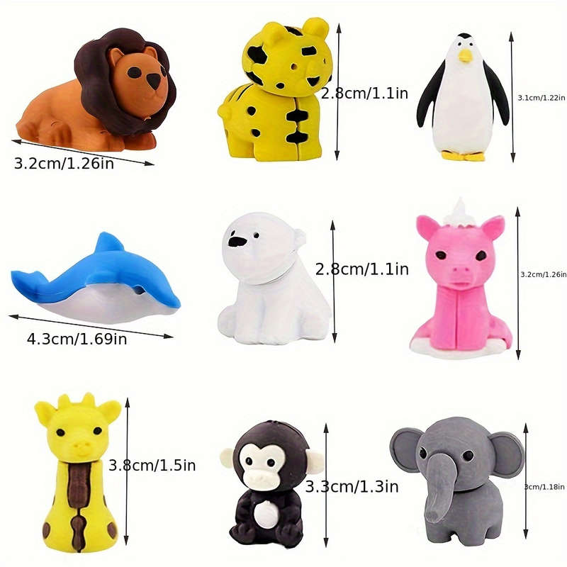 25 Animal Erasers