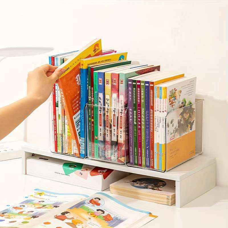 Transparent Bookshelf Book Stand Desktop Stand