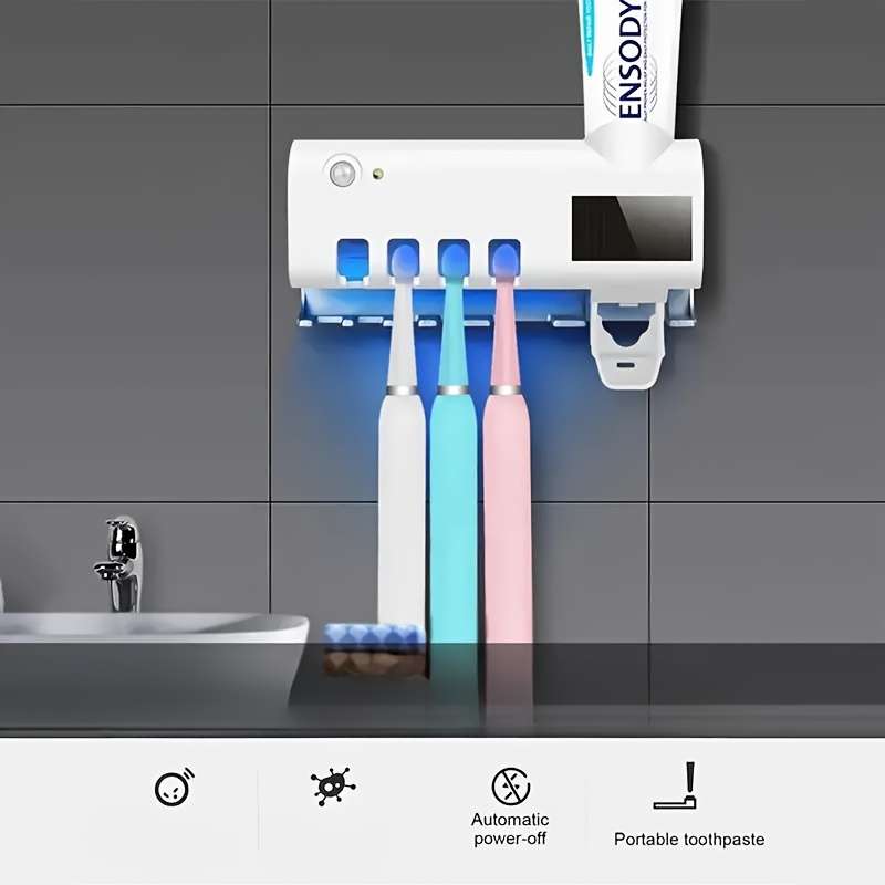 1 Piece Of Smart Uv Disinfection Toothbrush Holder