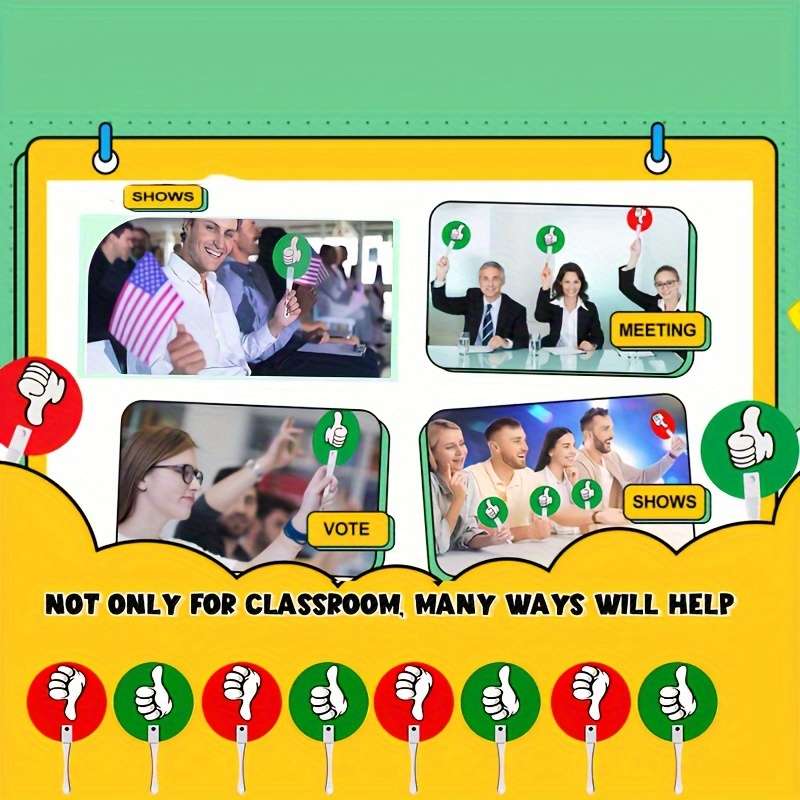 30-Pack Double-Sided Voting Boards For Classroom