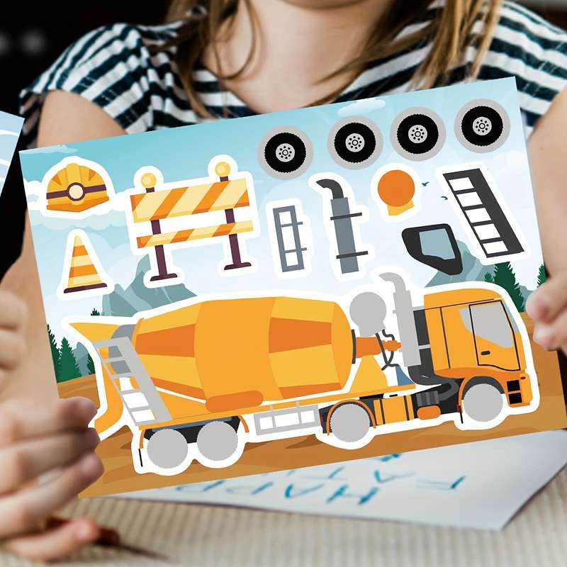 Wooden Building Themed Diy Craft Stickers