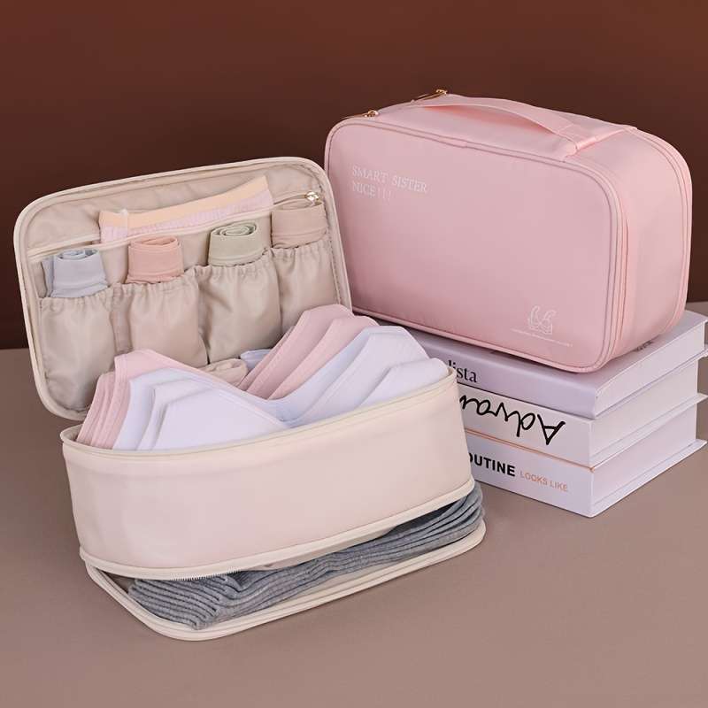 Spacious Beige Nylon Women's Travel Organizer