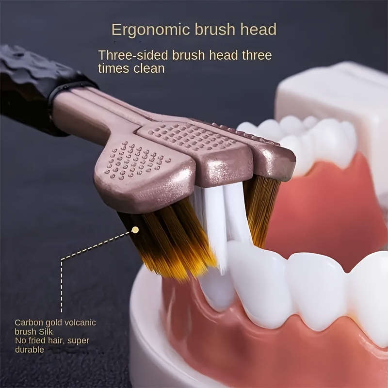 5-Pack V-Shaped Three-Sided Manual Toothbrush