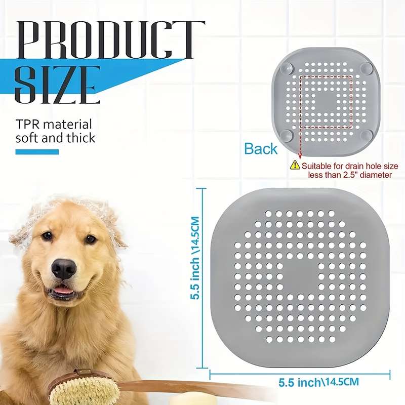 1 Pack Silicone Hair Catcher Drain Filter For Shower, Bathroom And Kitchen, Clog Preventer