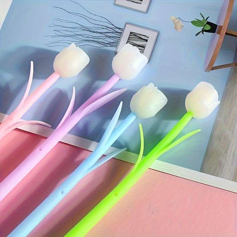 10-Pack Silicone Flower Pens