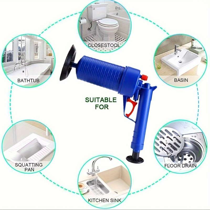 Heavy Duty High Pressure Air Toilet Plunger