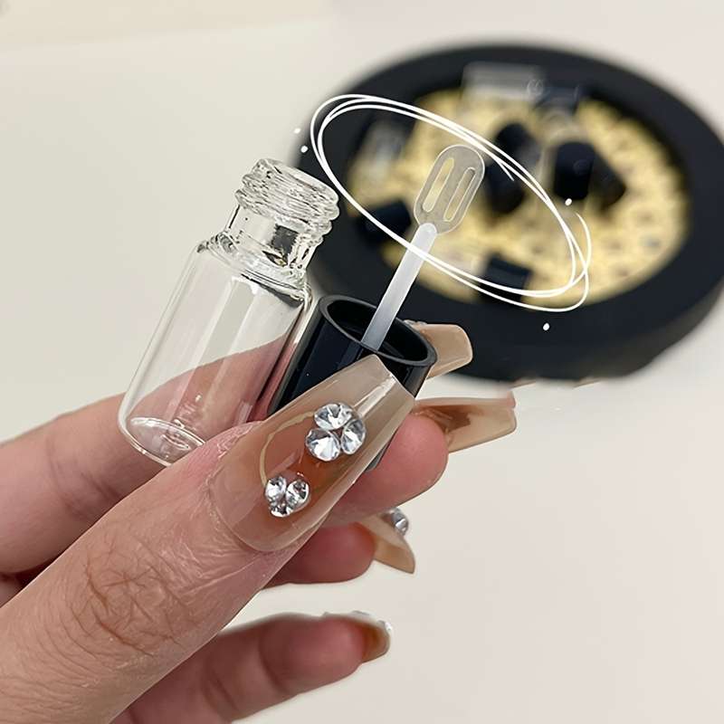 2pcs Mini Glass Travel Bottles For Liquid Makeup
