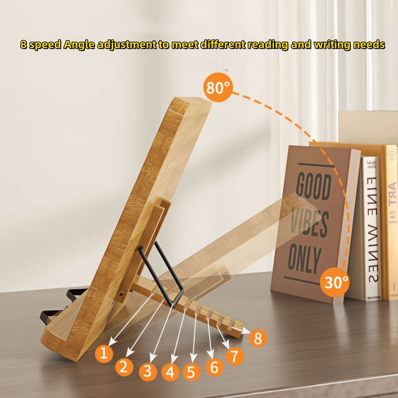 Wooden Reading Rack With Metal Brackets