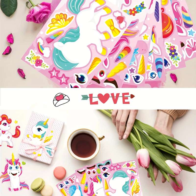 12 Make-Your-Own Unicorn Stickers