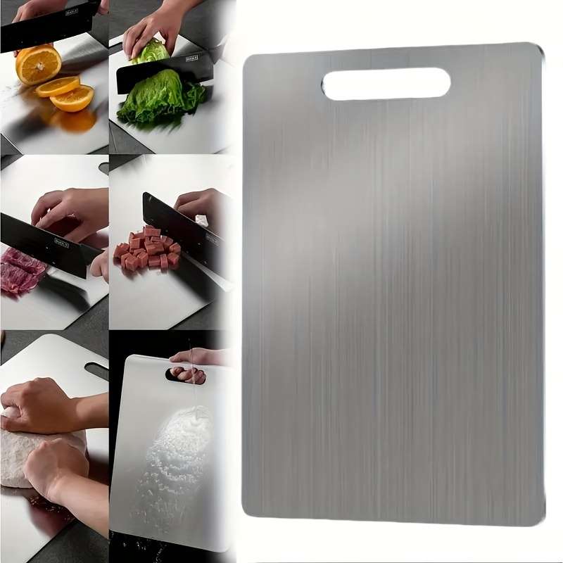 Stainless steel kitchen cutting board double sided