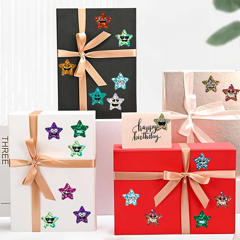 1500pcs Shiny Foil Star Stickers Set